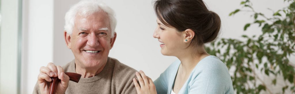 Grandfather and granddaughter spending time